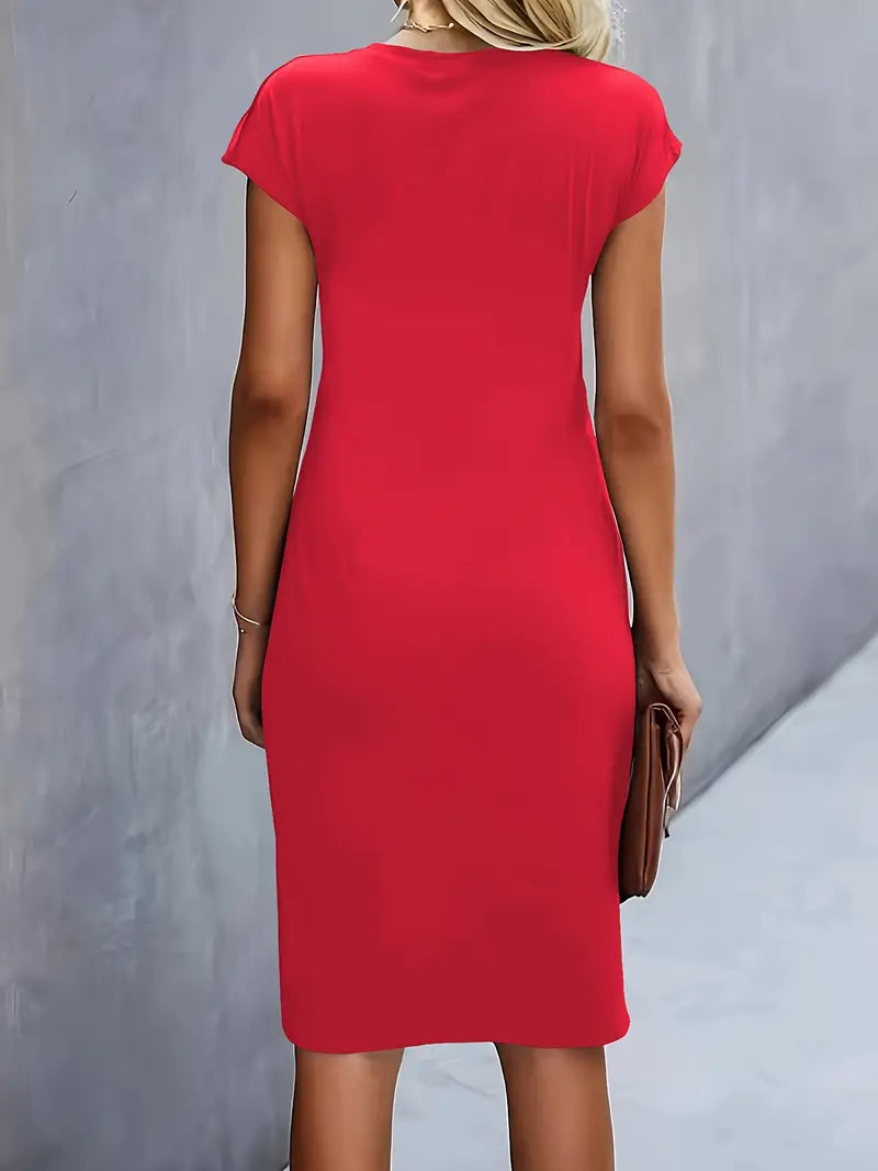 Katrien Robe Midi Femme – Robe Élégante et Intemporelle avec Coupe Flatteuse