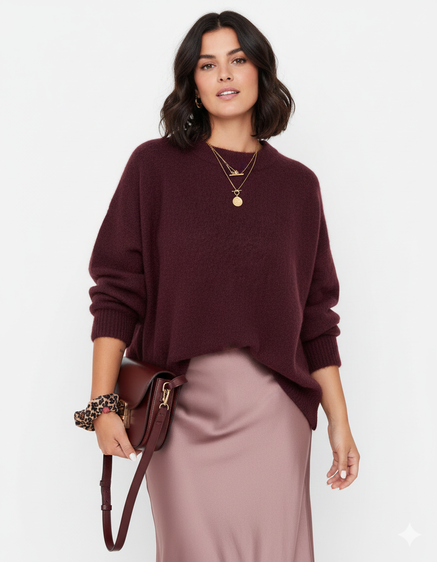 Emgie Maglione Donna Oversize – Maglia Ultra Morbida, Taglio Casual & Stile Elegante