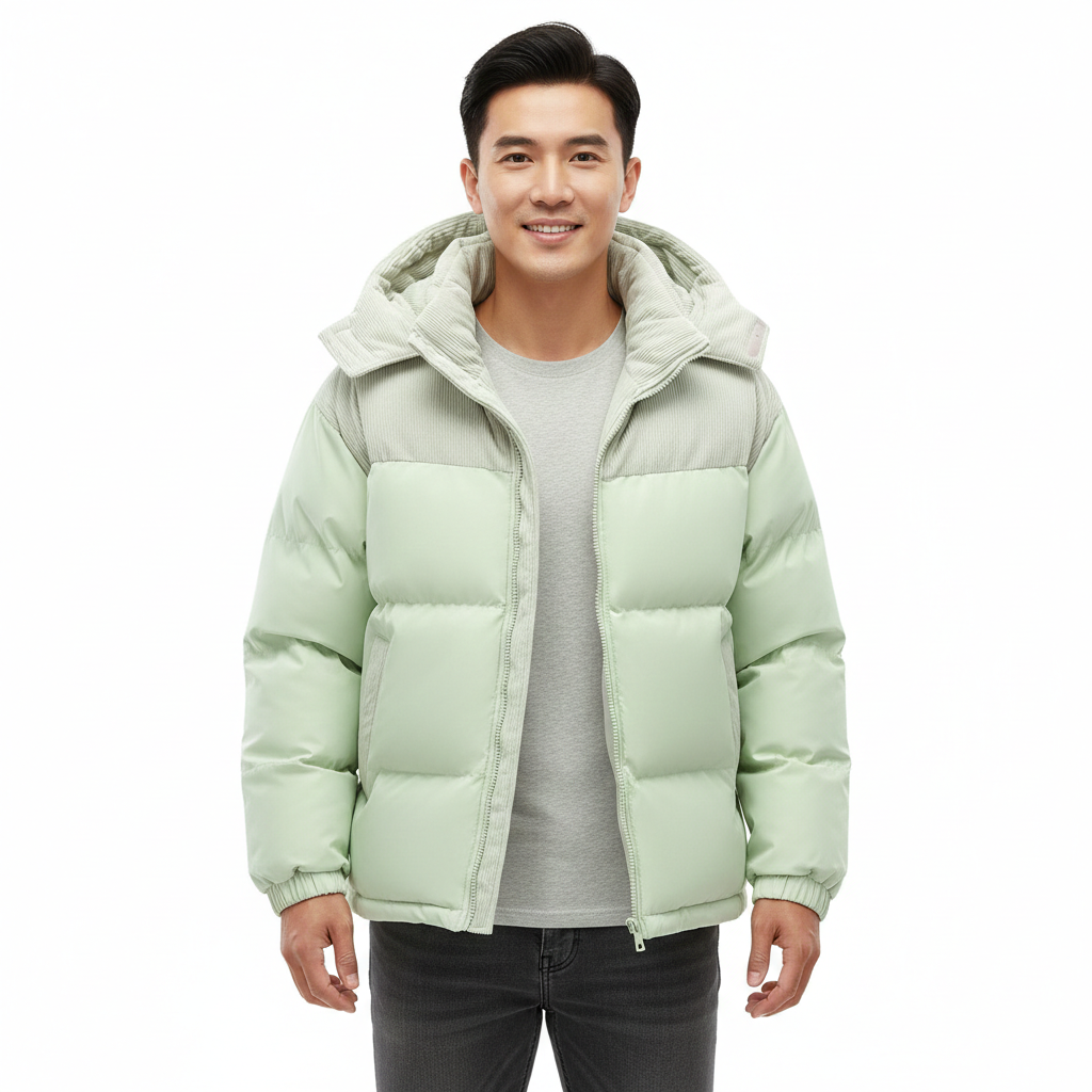 Erick Vinterjakke til mænd med hætte – Polstret foer, Regular fit & vindtæt