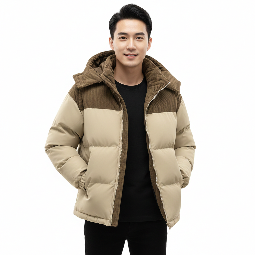 Erick Vinterjakke til mænd med hætte – Polstret foer, Regular fit & vindtæt