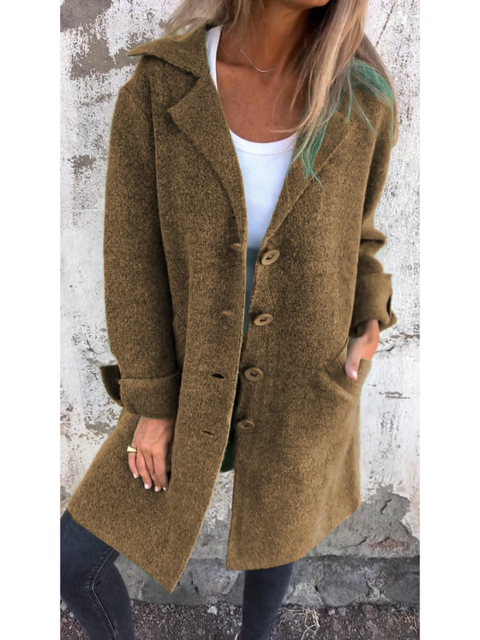 Cappotto primaverile da donna Sophie: elegante e leggero cappotto in lana pregiata per la mezza stagione