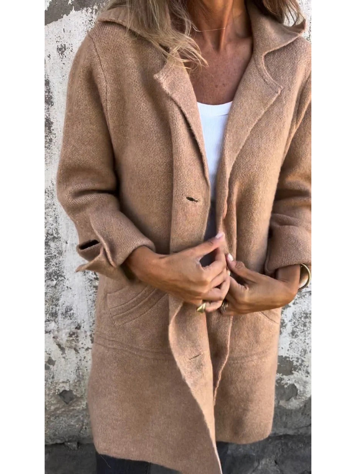 Cappotto primaverile da donna Sophie: elegante e leggero cappotto in lana pregiata per la mezza stagione