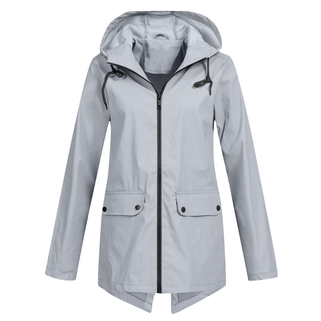Daphne Manteau Long Femme Imperméable – Léger avec Capuche Ajustable pour la Pluie