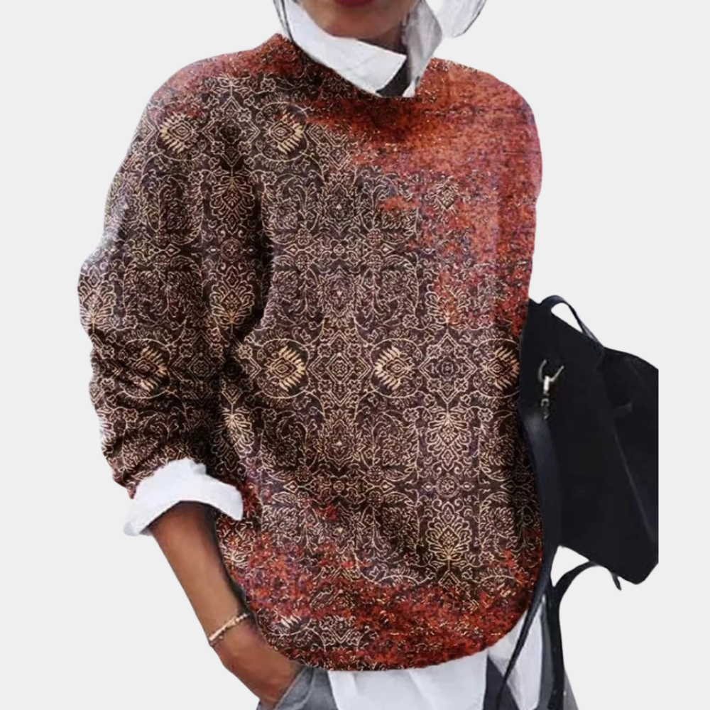 Elle Pull Grafico in Maglia Donna – Taglio Casual Leggero in Tessuto Morbido e Traspirante