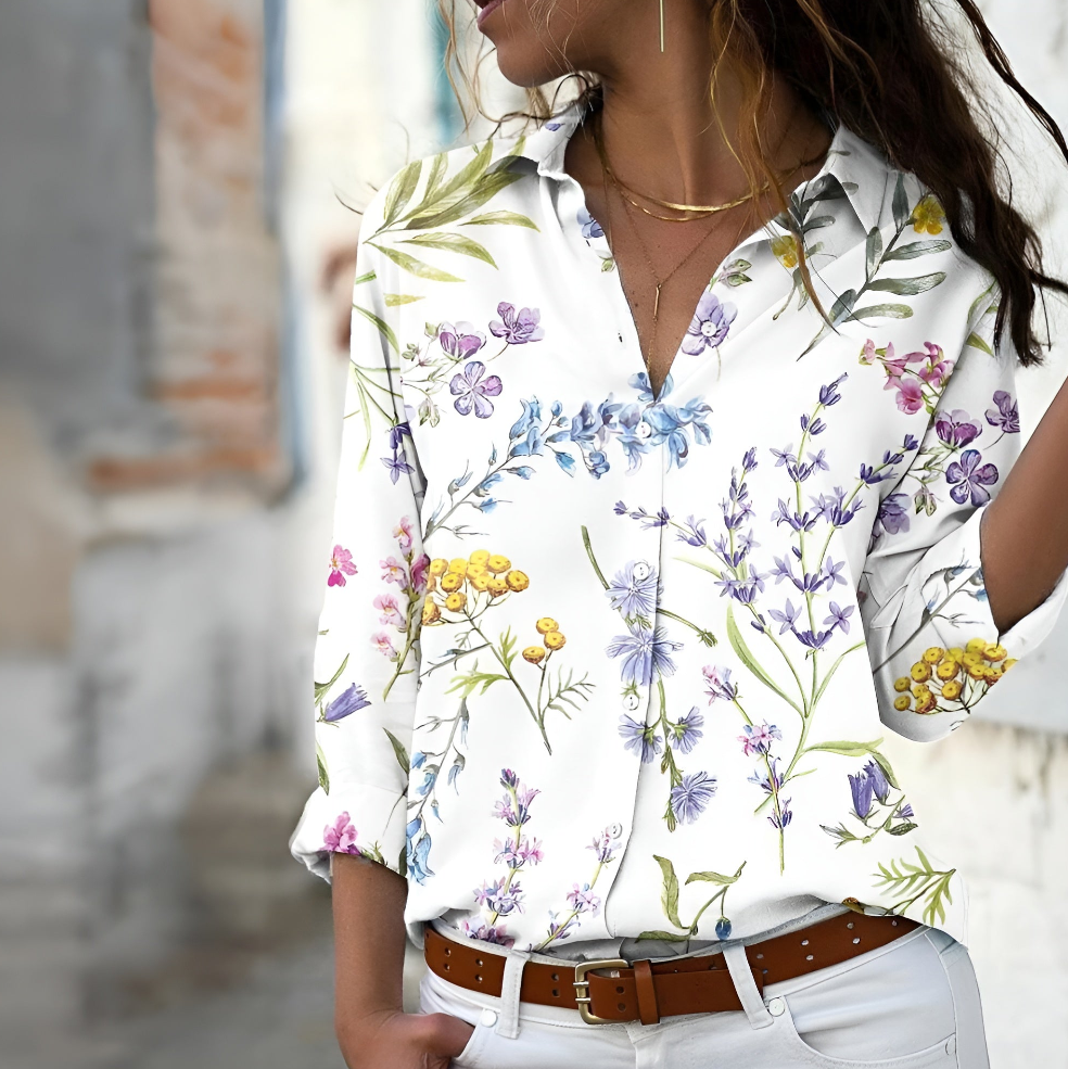 Camicetta da donna Norina - Camicetta leggera con stampa alla moda, vestibilità ampia e tessuto morbido