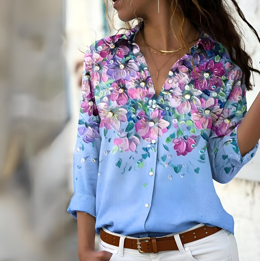 Camicetta da donna Norina - Camicetta leggera con stampa alla moda, vestibilità ampia e tessuto morbido