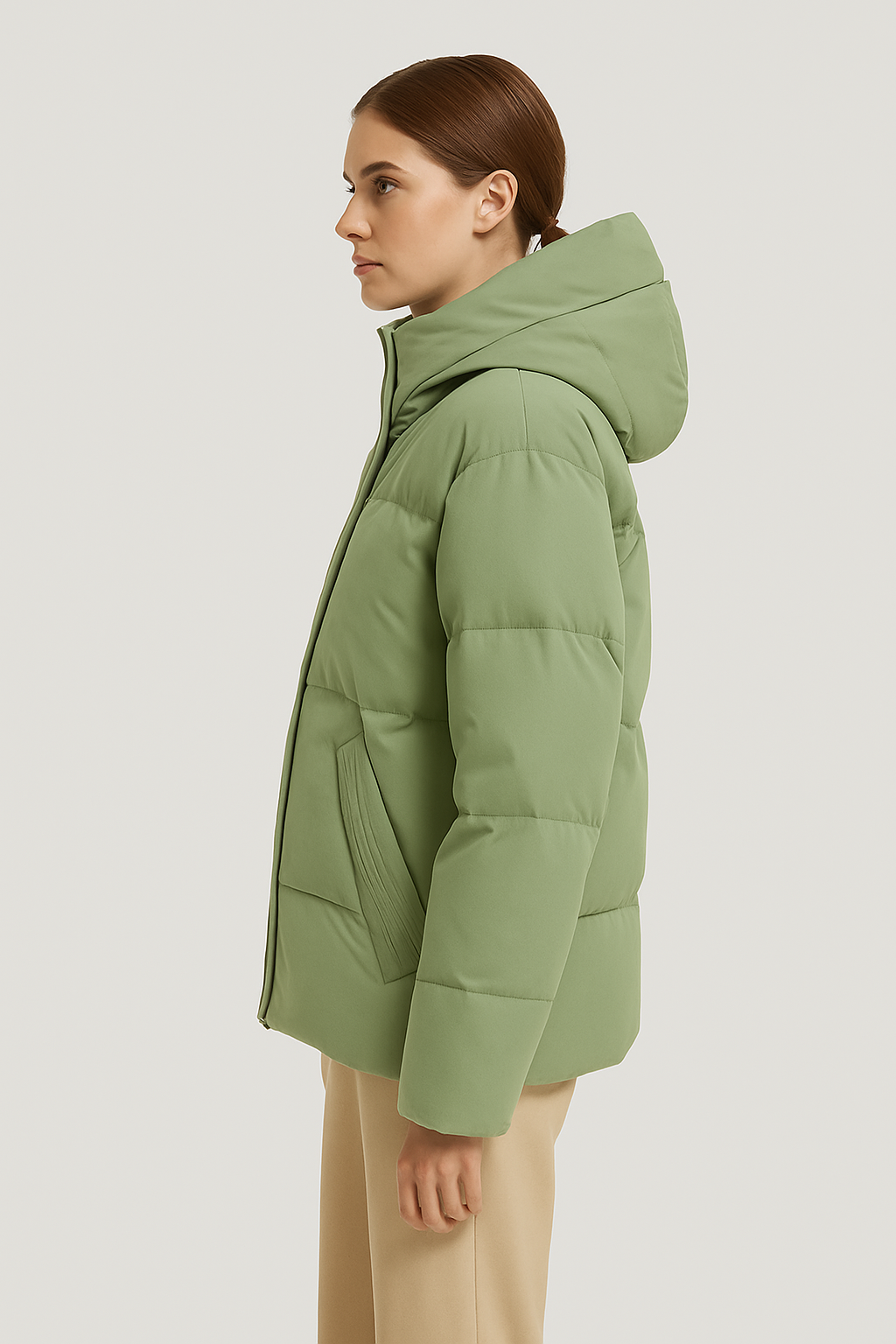 Aida Doudoune Mujer – Caliente, Impermeable con Corte Favorable y Capucha Ajustable