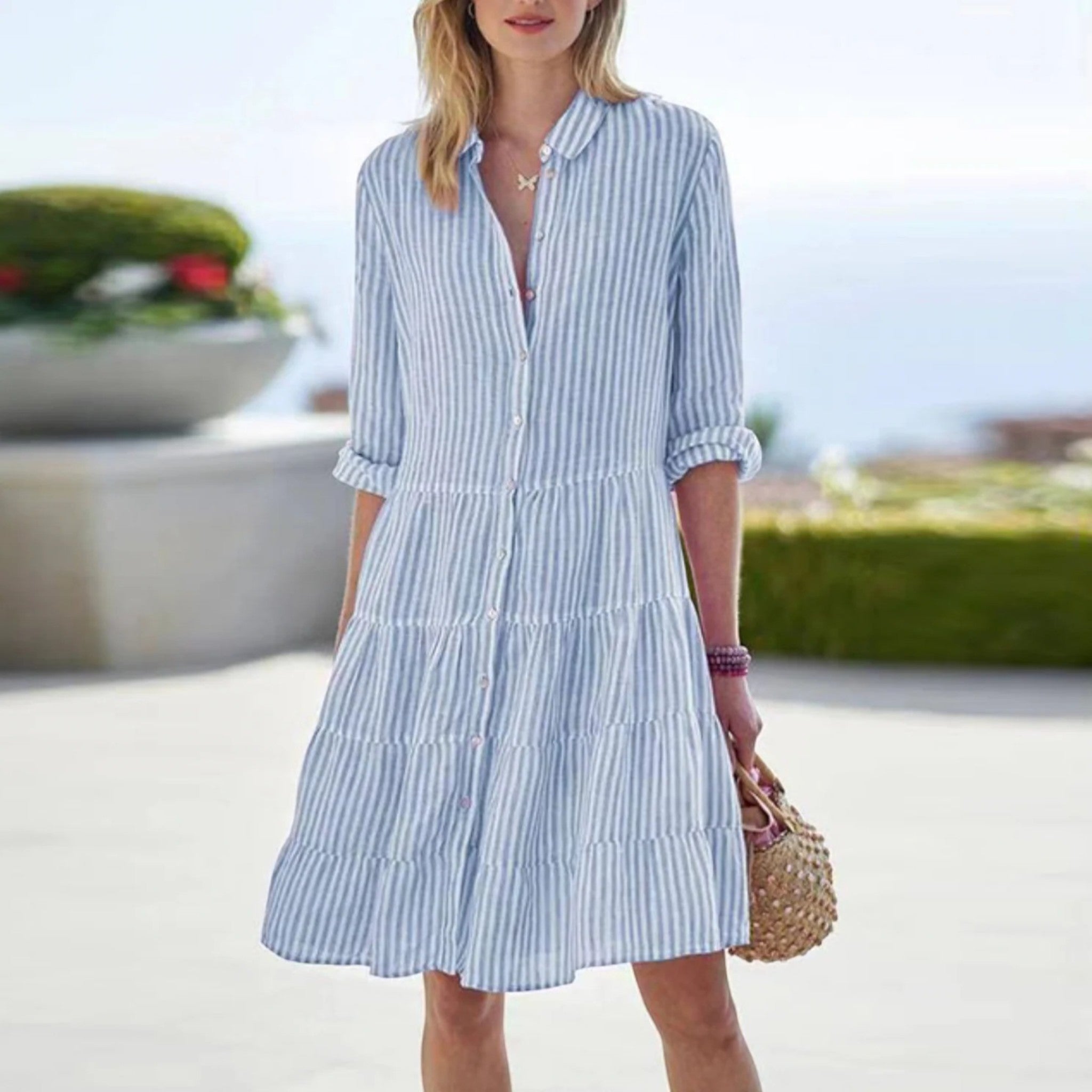 Abito camicia a righe Gloria: stile casual ed elegante per tutti i giorni