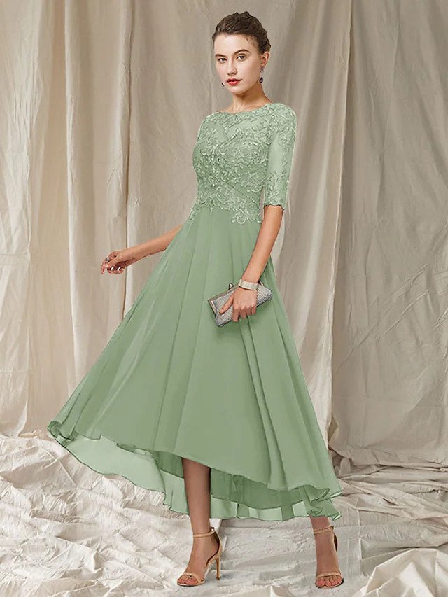 Abito da sera da donna Havana - Elegante abito lungo in pizzo con taglio lusinghiero per le occasioni festive