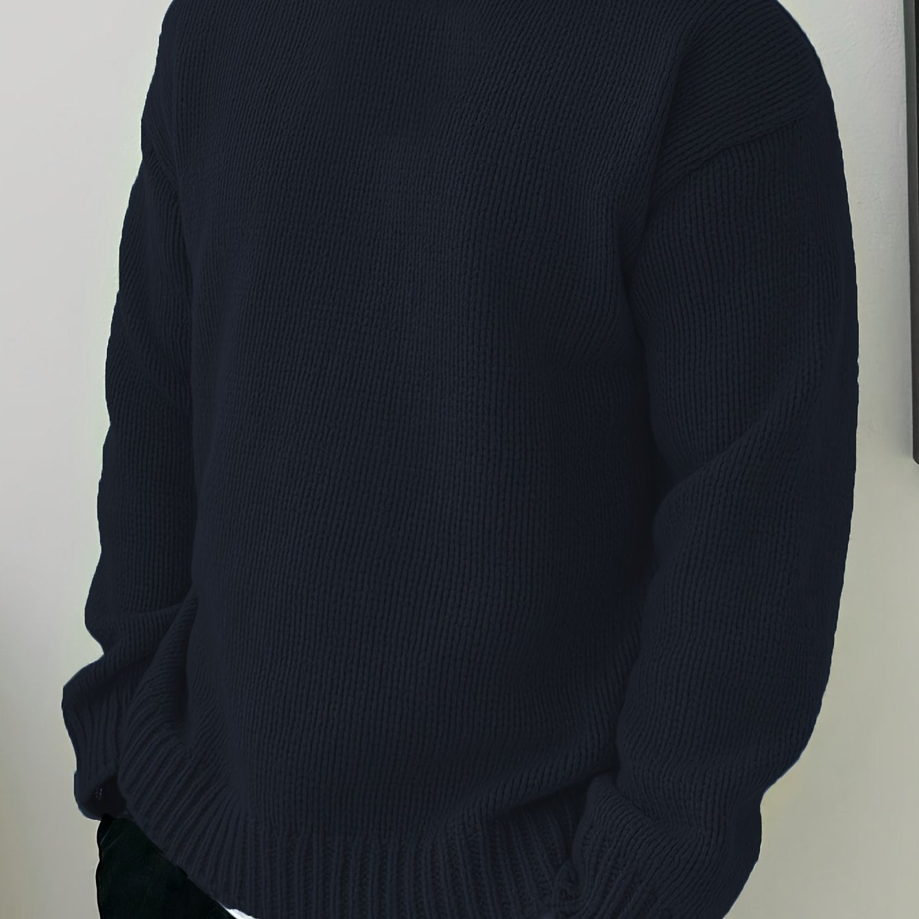 Jack Pull Tricoté Unisexe – Sweater Minimaliste Doux avec Col Rond & Confort d’Hiver