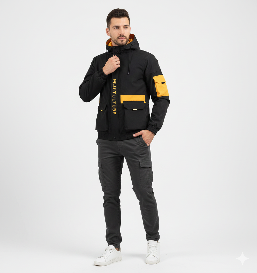 Heidee Giacca Uomo Idrorepellente Leggera – Taglio Regular con Cappuccio per Autunno e Inverno