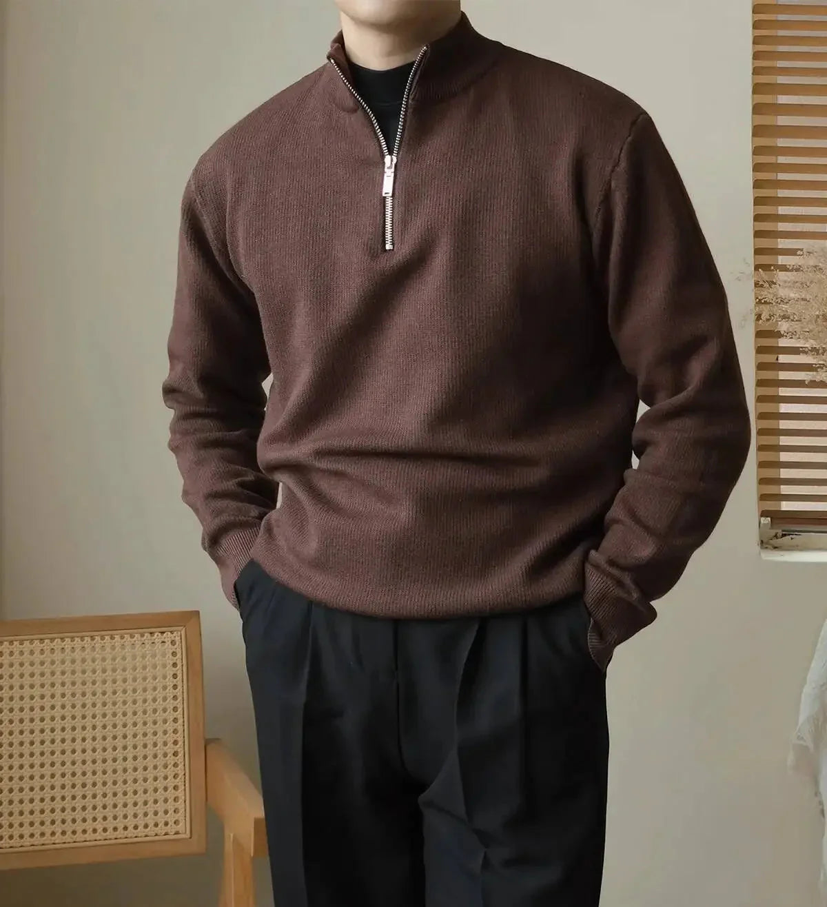 Dexter Pull Férfi Félcipzáros Magas Nyakú – Laza és Kényelmes Téli Vágás