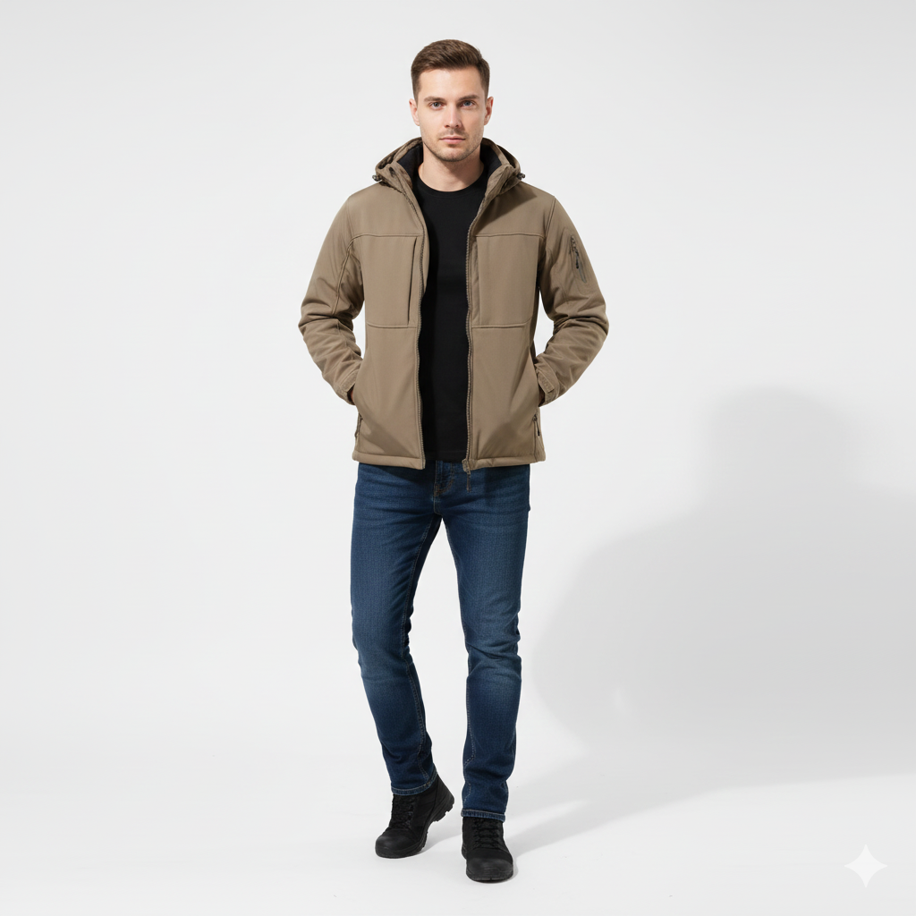 Hudson Doudoune Homme à Capuche – Veste Puffer d’Hiver Isolante avec Fermeture Zippée
