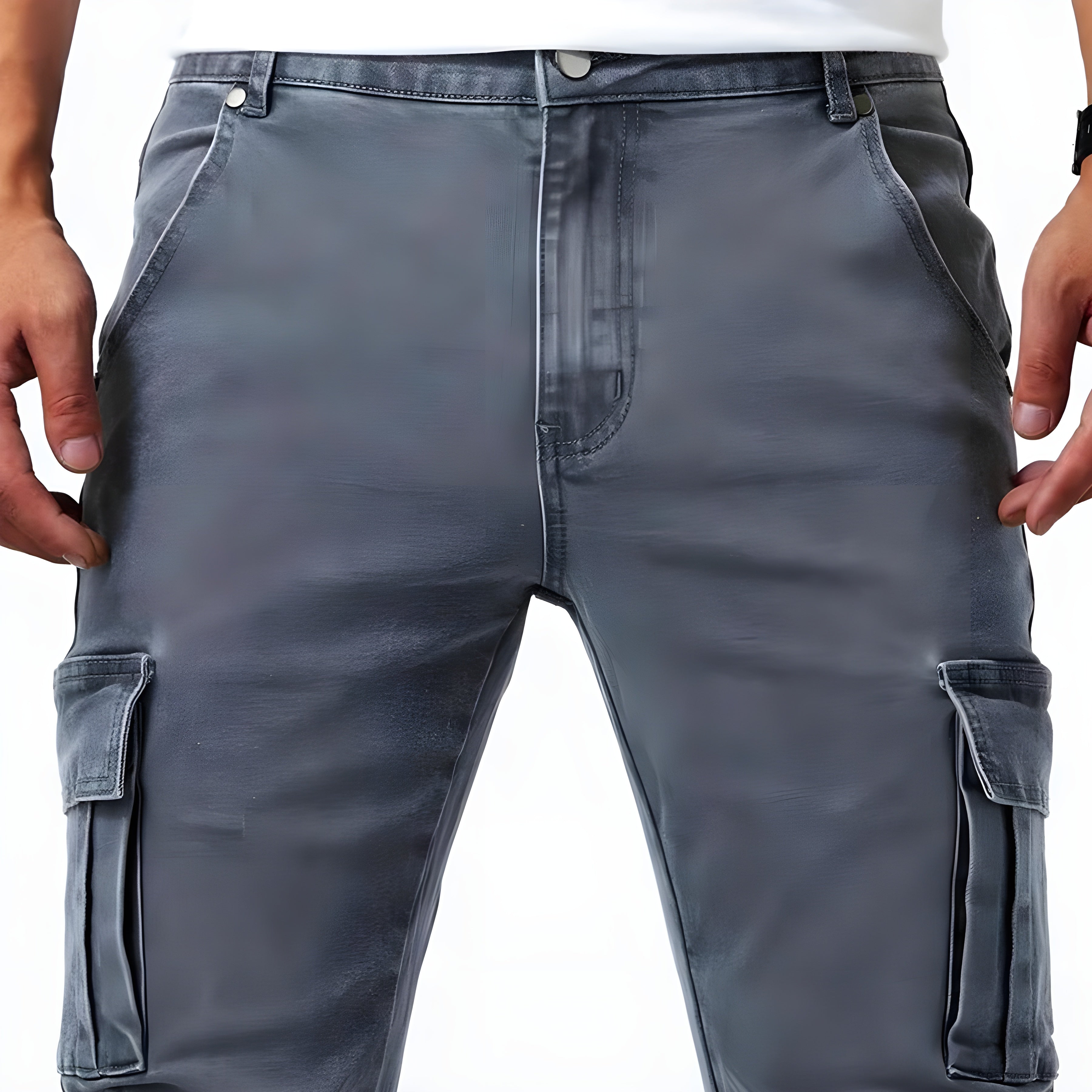 Pantaloni da uomo Francois - Pantaloni cargo in denim elasticizzato comodi e moderni