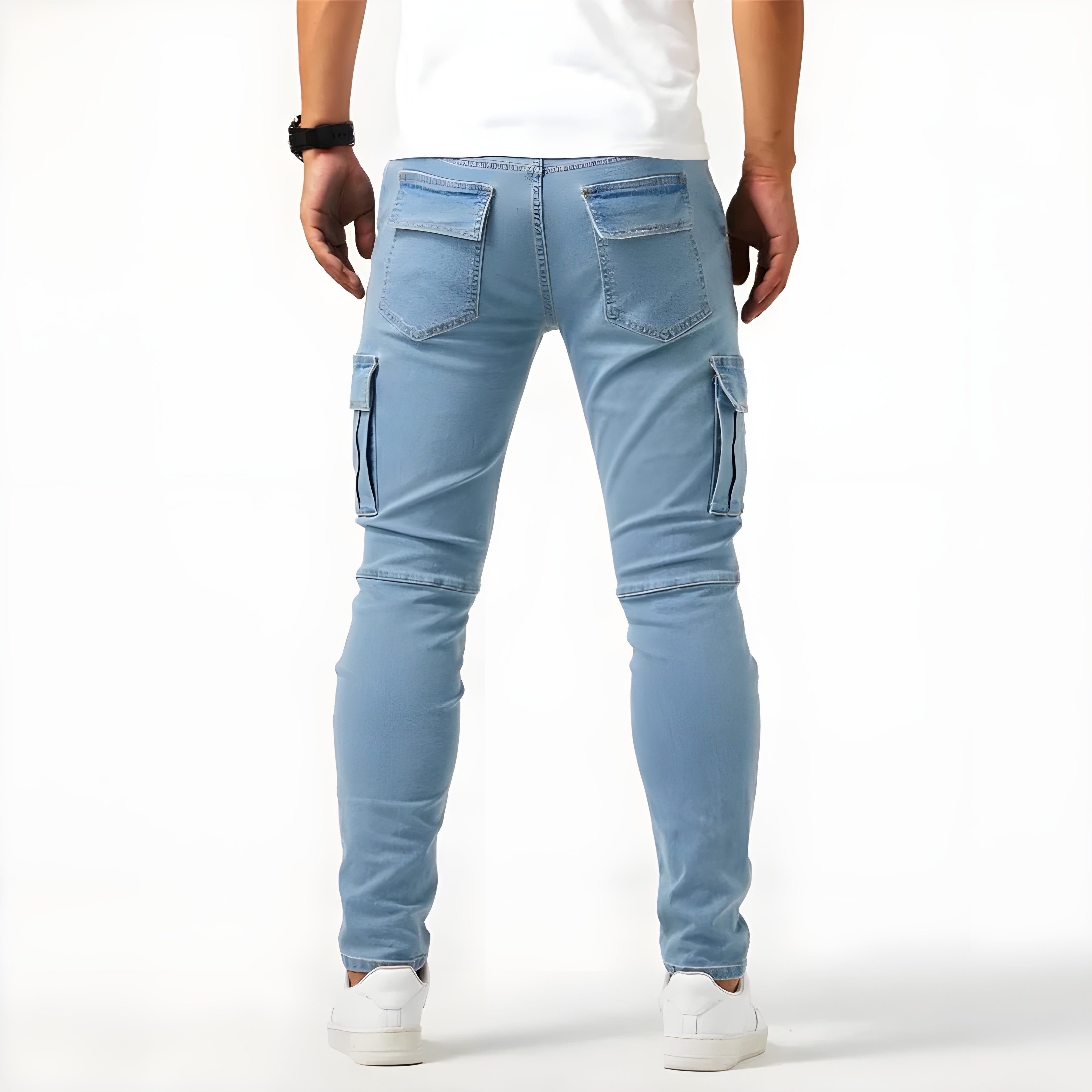 Pantaloni da uomo Francois - Pantaloni cargo in denim elasticizzato comodi e moderni