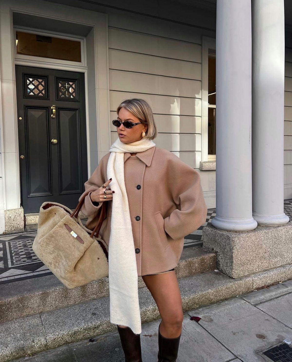Cappotto da donna Lainey - Elegante e comodo cappotto oversize in lana per l'inverno