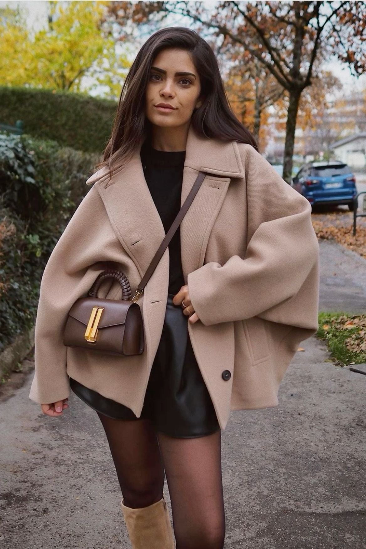 Cappotto oversize da donna Amélie - Elegante cappotto in lana morbido e alla moda per l'inverno