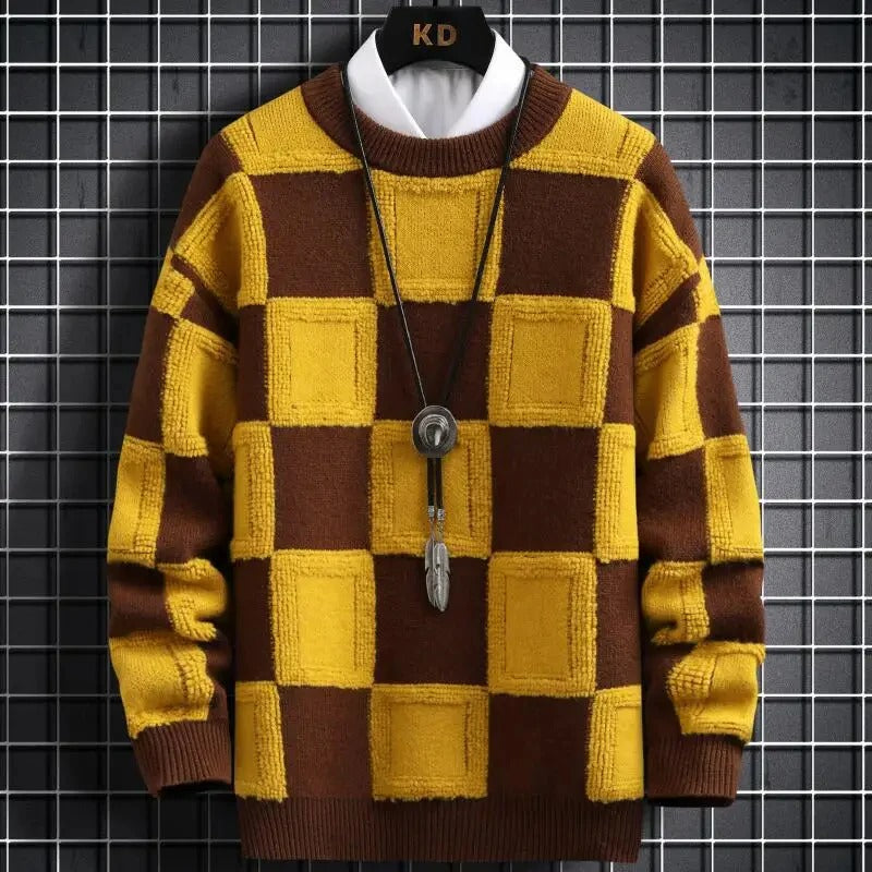 Ythan Pull Homme en Cachemire – Col Rond Classique, Coupe Régulière & Confort Doux