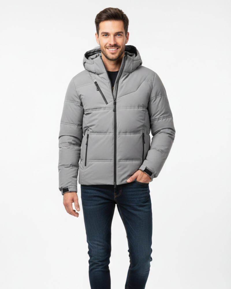 Rubio Giacca da Sci Uomo Eindhoven – Taglio Stretto, Calda con Cappuccio