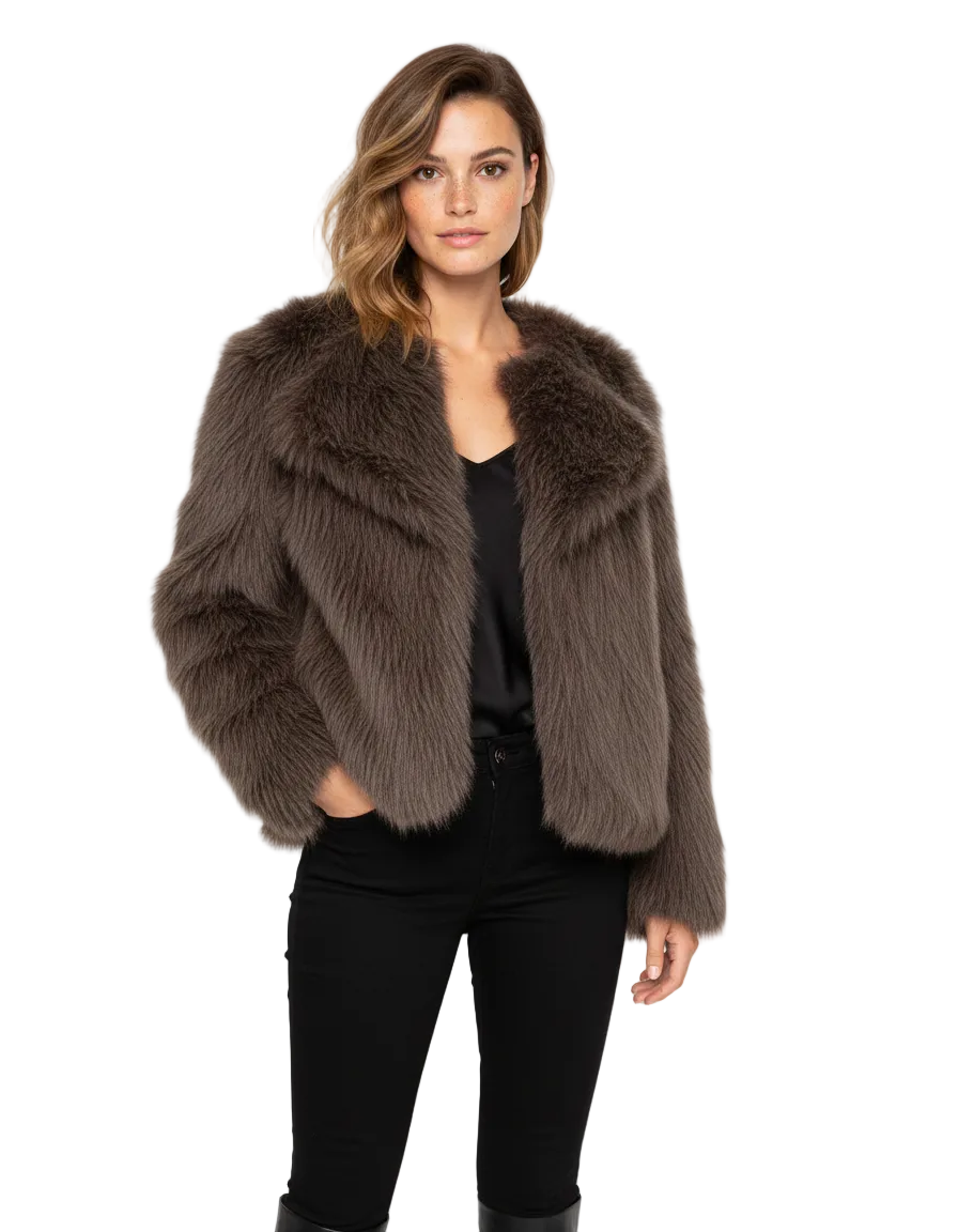 Dua Manteau Femme en Fausse Fourrure – Texture Ultra Douce & Élégance Intemporelle