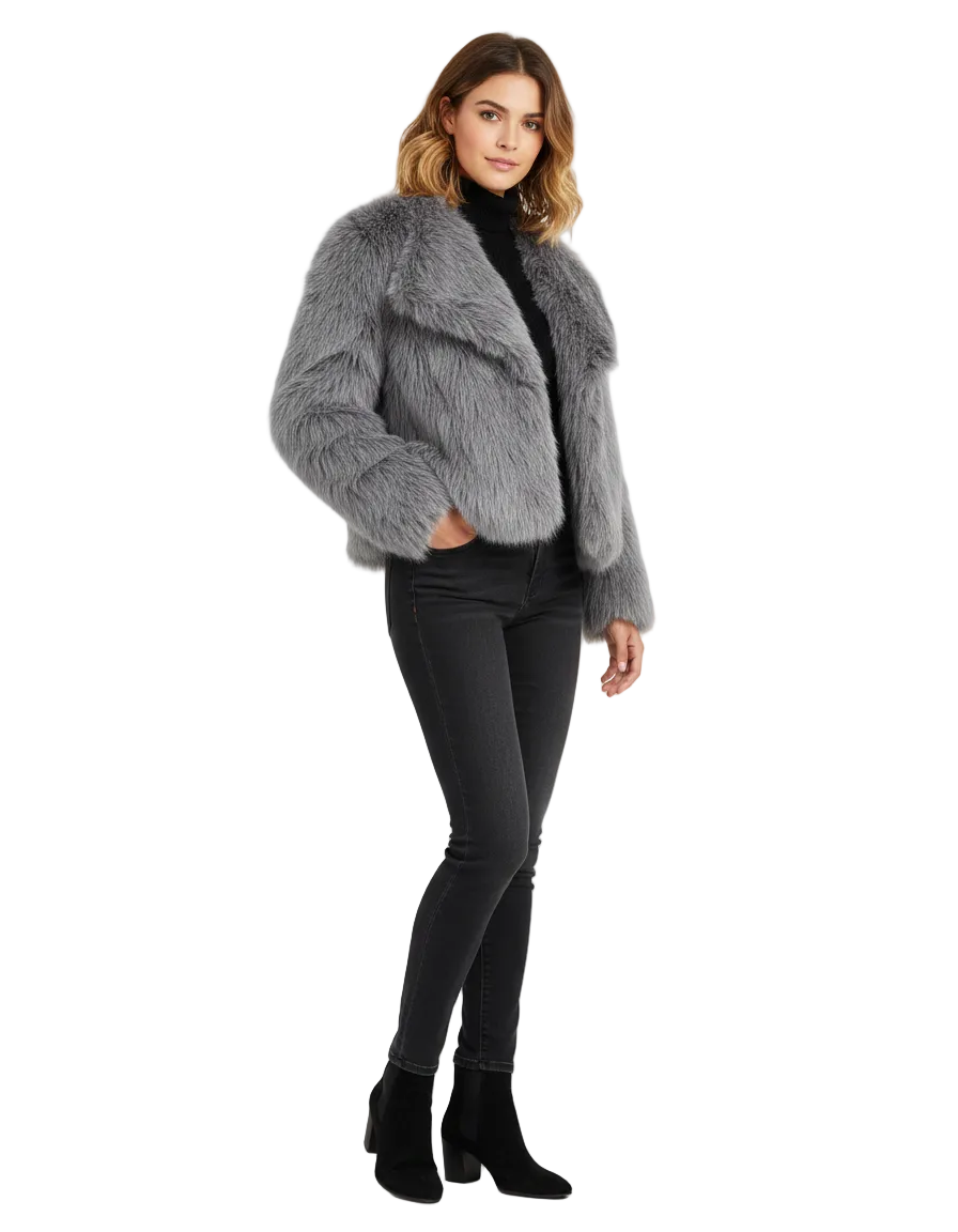 Dua Manteau Femme en Fausse Fourrure – Texture Ultra Douce & Élégance Intemporelle