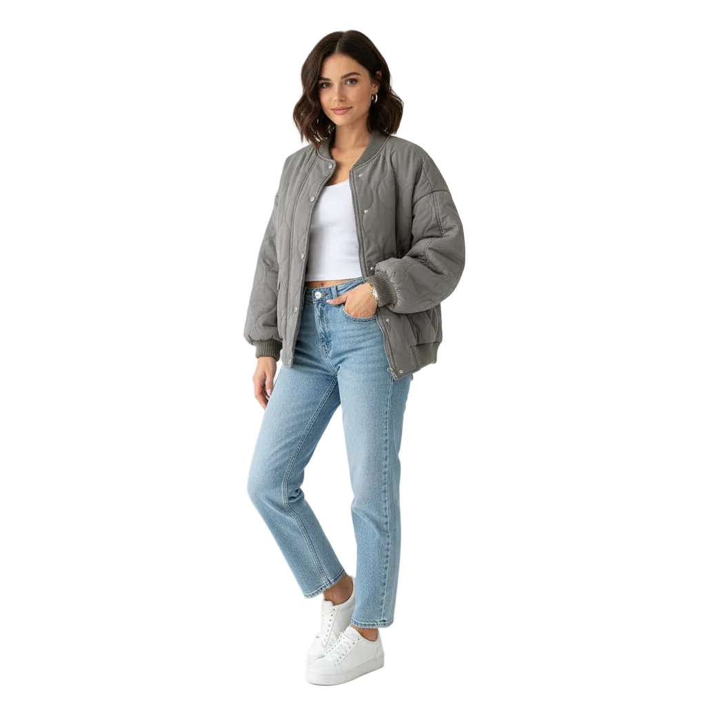 Kurtka Bomber Christelle Damska Ocieplana – Luźny Krój, Lekka i Ponadczasowy Styl