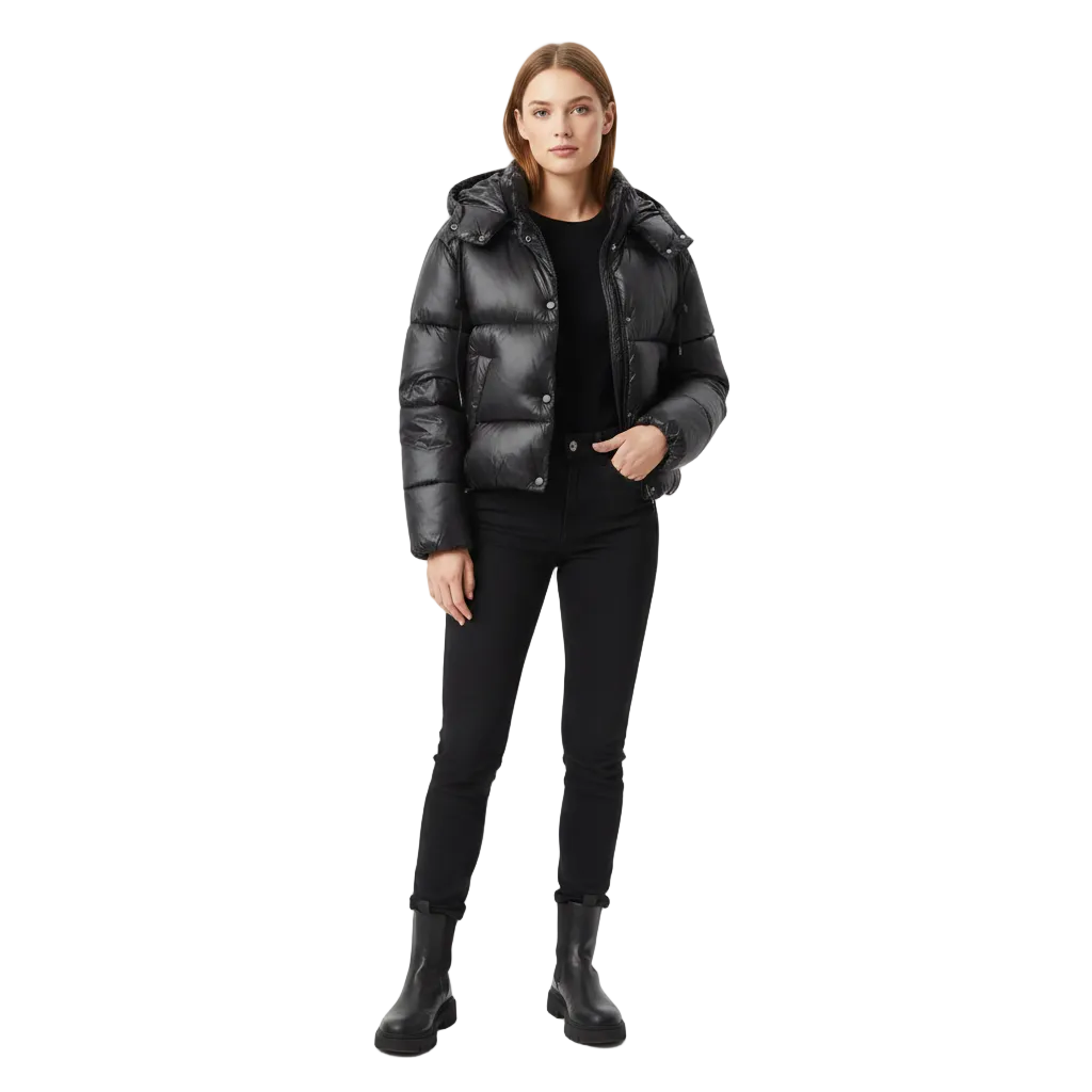 Alexa Kurtka Pikowana z Kapturem Damska – Minimalistyczny Krój i Wszechstronne Ciepło