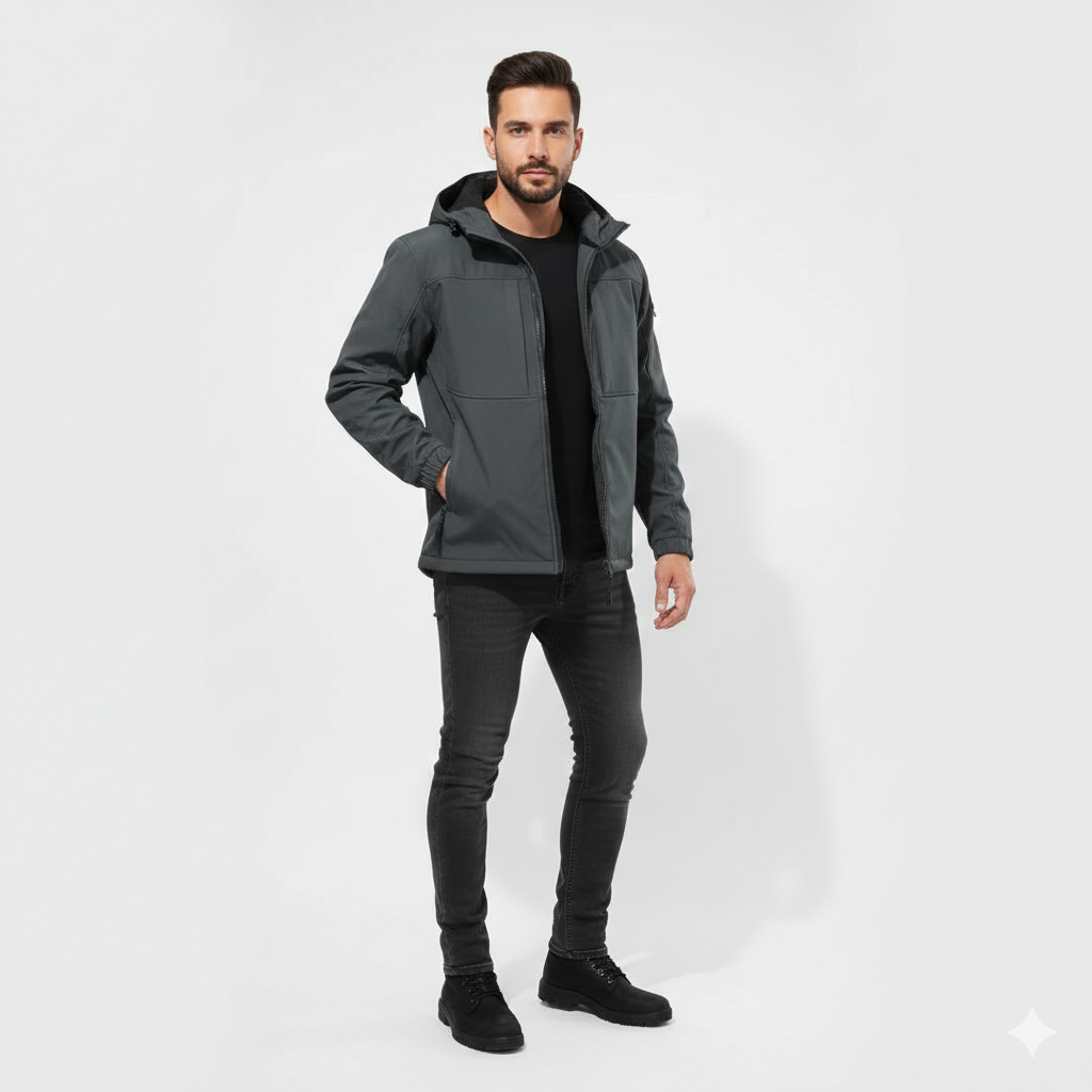 Max Giacca Softshell Uomo con Cappuccio – Design Funzionale & Taglio Moderno Estensibile