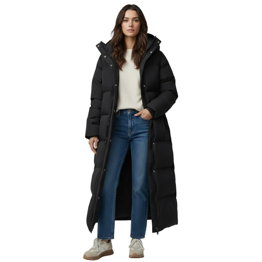 Cray Manteau Long Doudoune Femme – Coupe Élégante, Chaud & Résistant au Vent