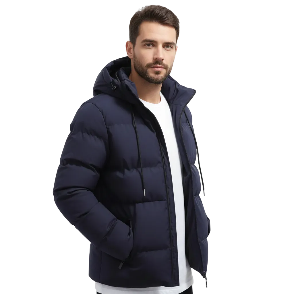 Parka de Inverno Impermeável para Homem – Acolchoado, com Capuz e Máximo Calor