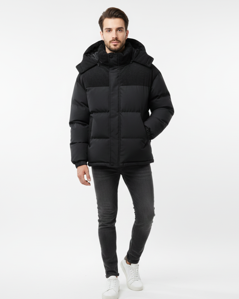 Johan Heren Winterjas met Capuchon – Gewatteerd Regular Fit Winddicht Herfst & Winter