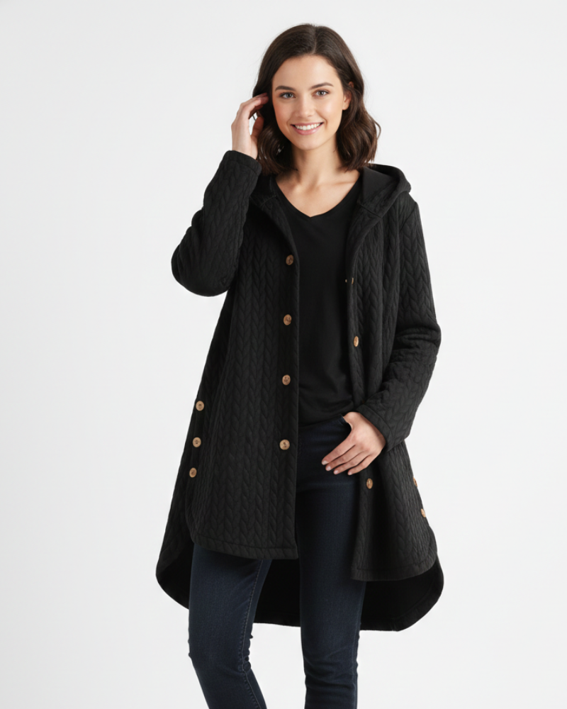 Sascha Manteau d’Hiver – Veste Longue Chaude Coupe Confort avec Protection Intempéries