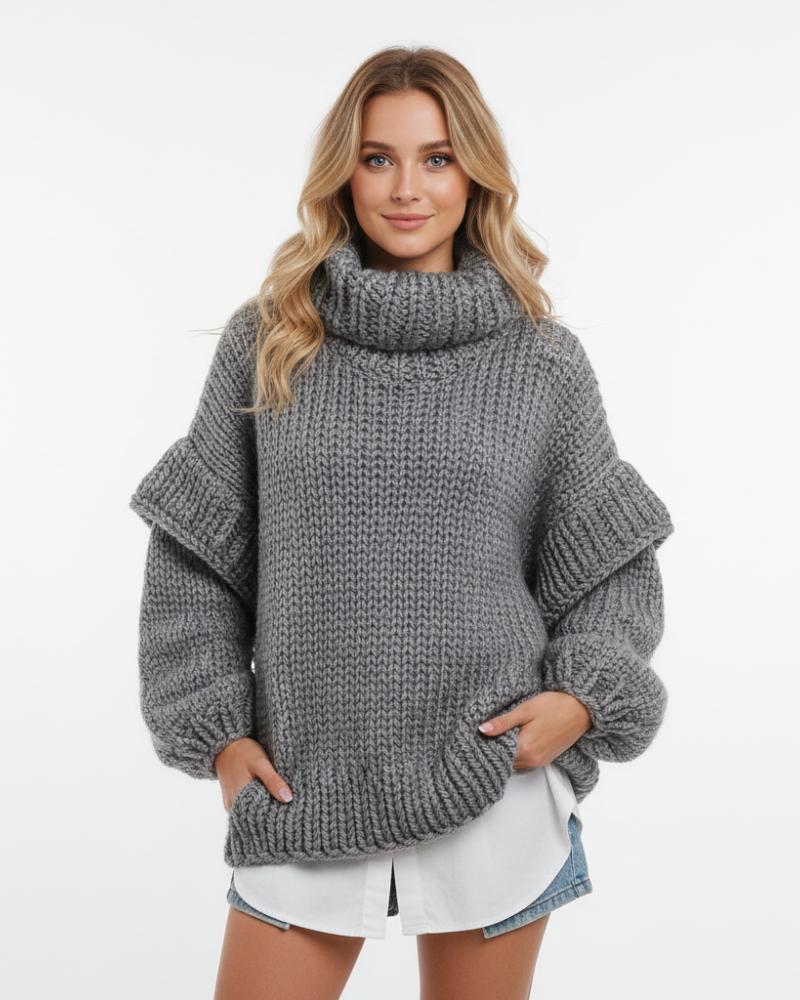 Minerva női bő fazonú pulóver – sokoldalú pulóverruha, laza szabású, puha anyagból