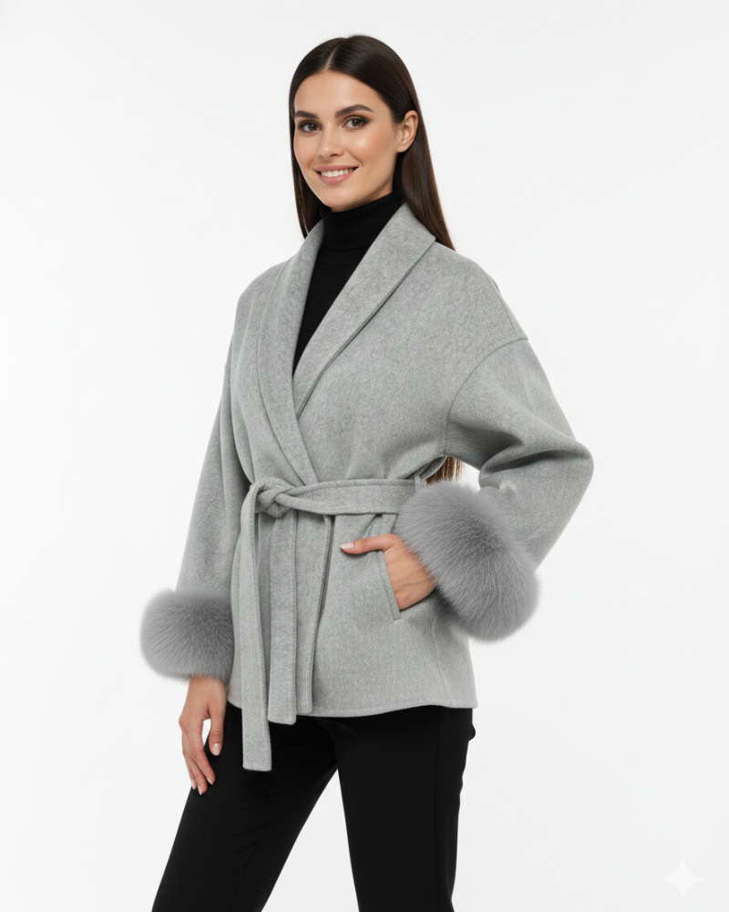 Aurore Płaszcz Damski z Paskiem – Luźny Krój Elegancki i Ponadczasowy Styl na Półsezon