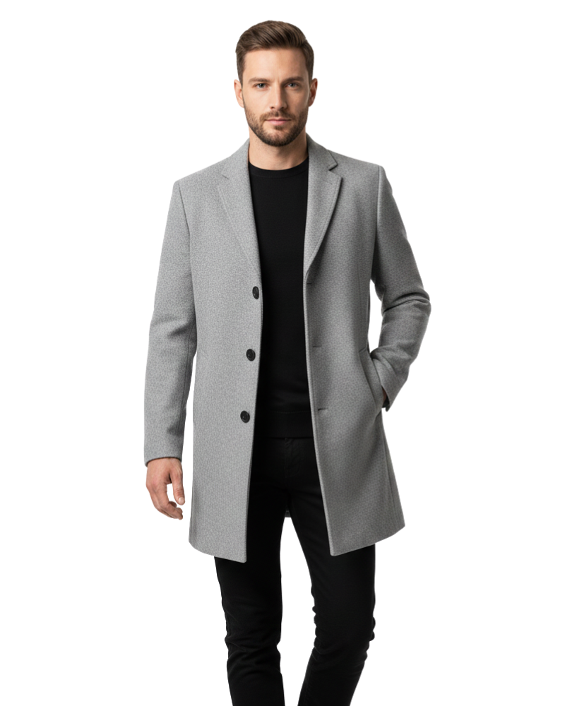 Ian Manteau d’Hiver pour Homme | Manteau Long à Boutons | Design Coupe-Vent & Élégant