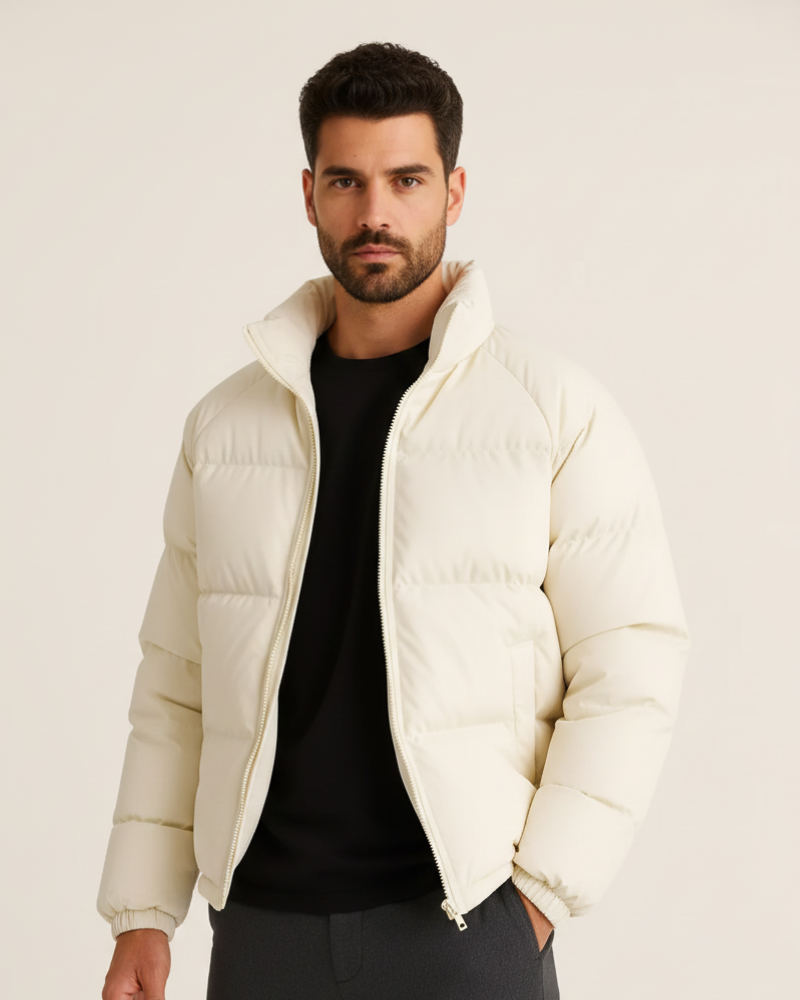 Milan Dunjakke til mænd med fleecefor – varm vinterpufferjakke