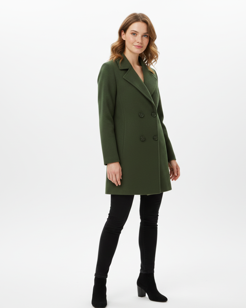 Lucia Donatelli Abrigo de Invierno de Lana para Mujer – Corte Elegante y Acabado Lujoso