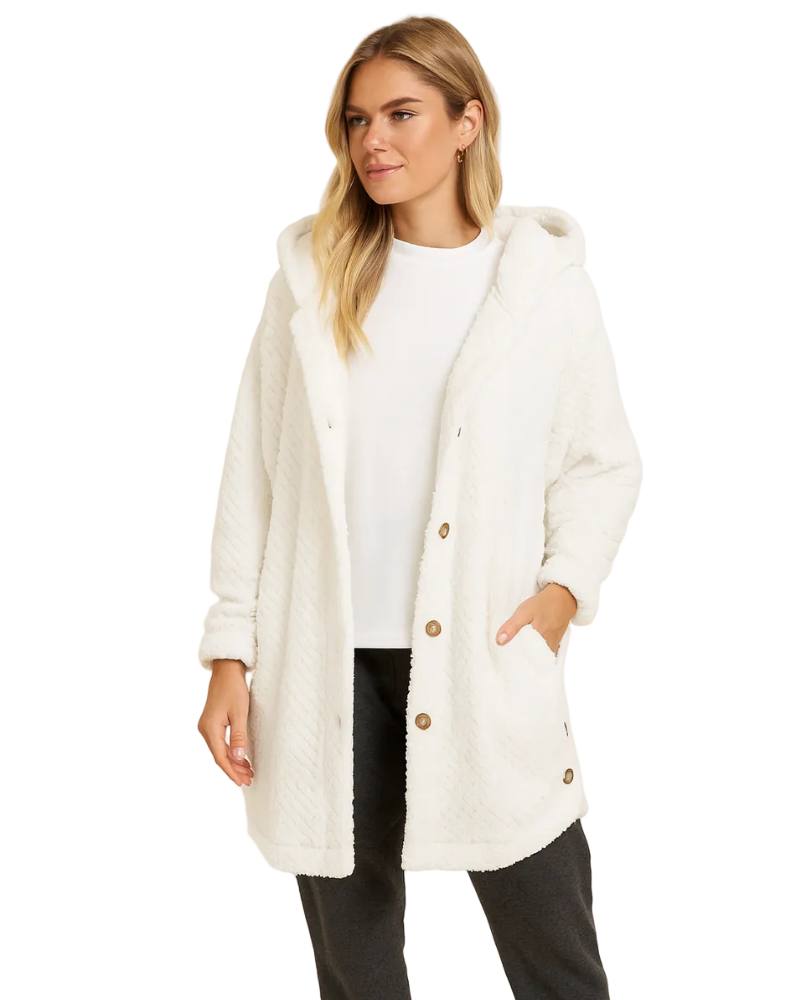 Sonia női polár köntös kapucnival – puha és meleg otthoni ruha kényelmes szabással