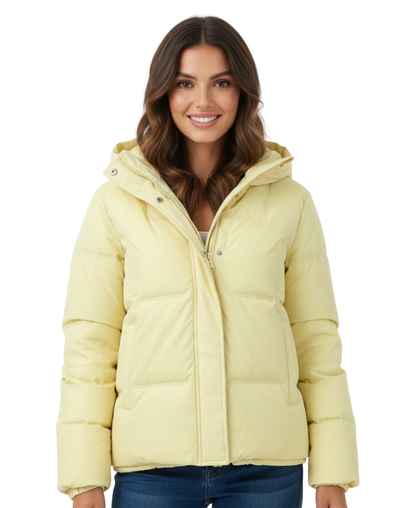 Zahra Veste Puffer Femme à Capuche – Manteau Matelassé Léger et Chaud