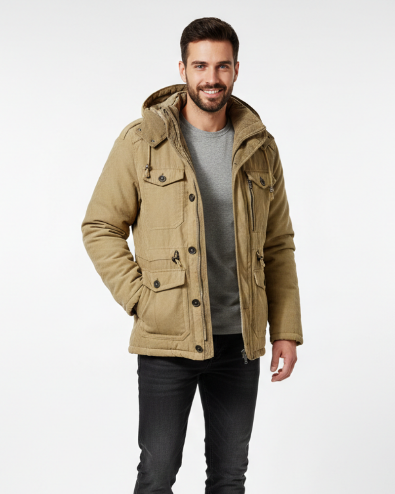 Oliver Veste d’Hiver Imperméable – Manteau Chaud Respirant avec Doublure Fleece & Capuche