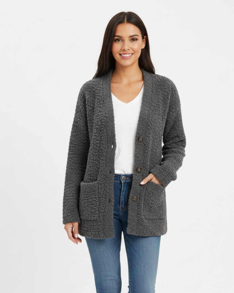 Milas Vestă Plușată pentru Femei – Vesta Casual Moale, Croială Lejeră cu Buzunare