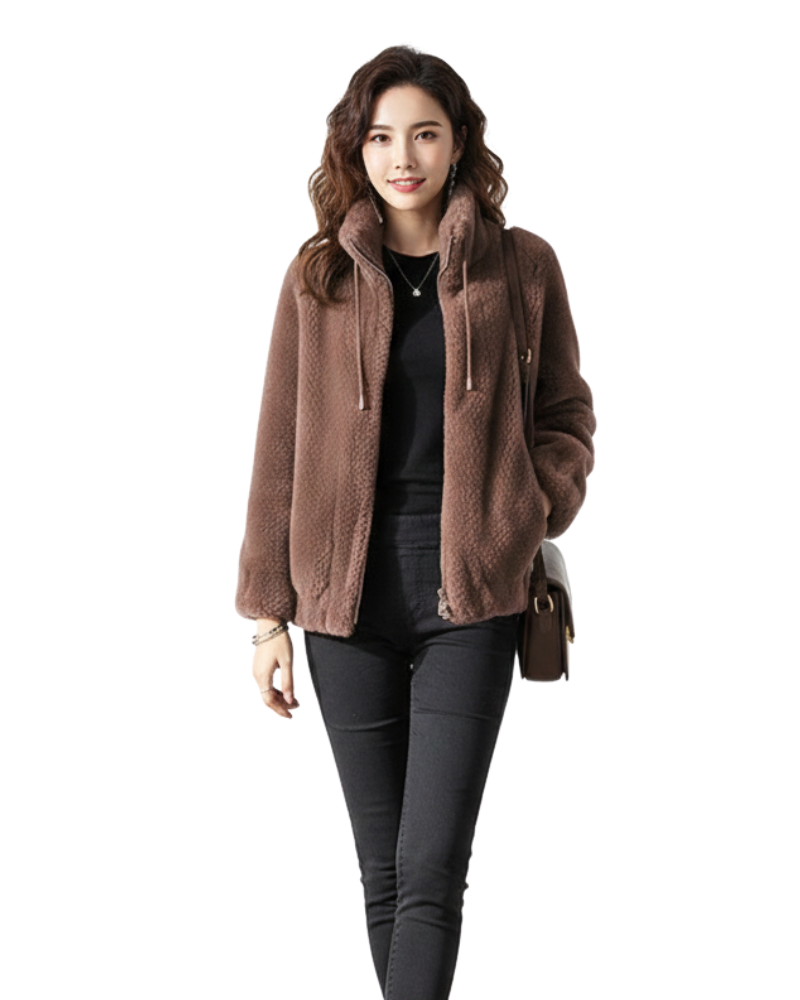 Blaise Veste Polaire Double Face Femme – Matelassée, Col Montant & Chaleur Hiver