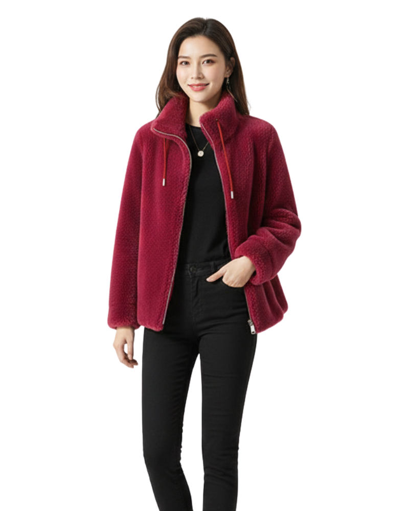 Blaise Veste Polaire Double Face Femme – Matelassée, Col Montant & Chaleur Hiver