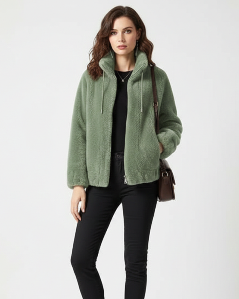 Blaise Veste Polaire Double Face Femme – Matelassée, Col Montant & Chaleur Hiver