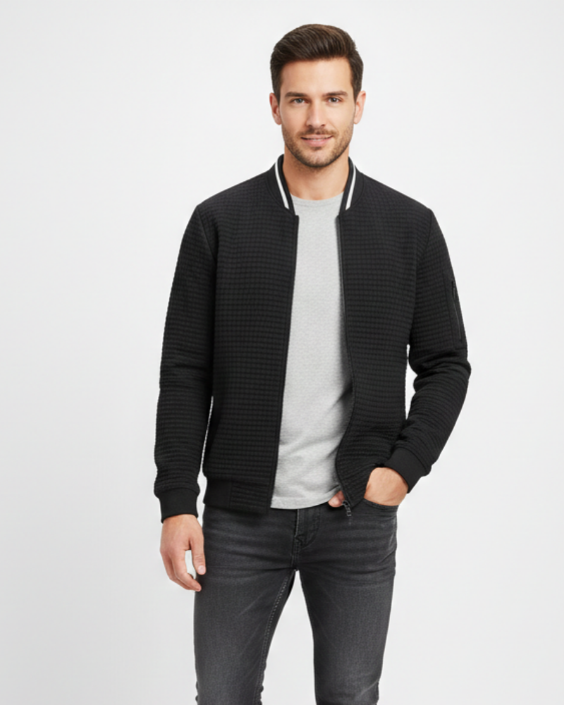 Zykellion Herrevest med Glidelås – Finstrikket Cardigan med Elegant og Allsidig Stil