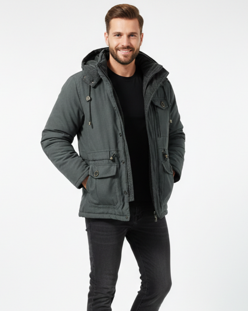 Oliver Veste d’Hiver Imperméable – Manteau Chaud Respirant avec Doublure Fleece & Capuche