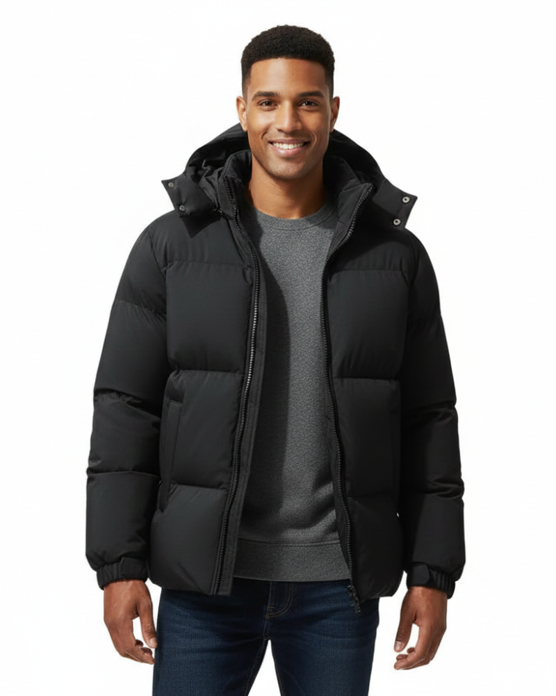 Zavier Gewatteerd Herenjack met Capuchon – Lichtgewicht Waterafstotende en Warme Donsjas