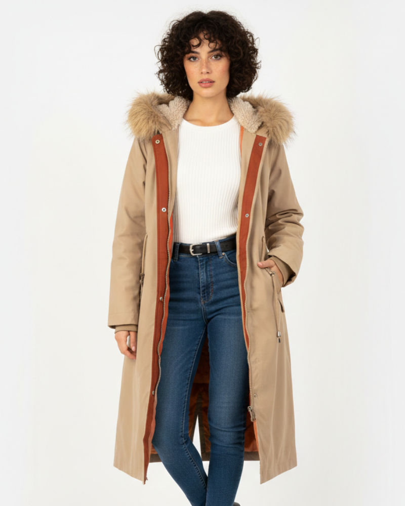 Bellamy Manteau Imperméable Femme – Capuche Longue, Doublure Amovible & Protection Toutes Saisons