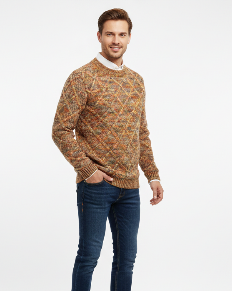 Dominic Pull Homem Malha Grossa – Malha Quente, Estilo Moderno e Conforto de Inverno