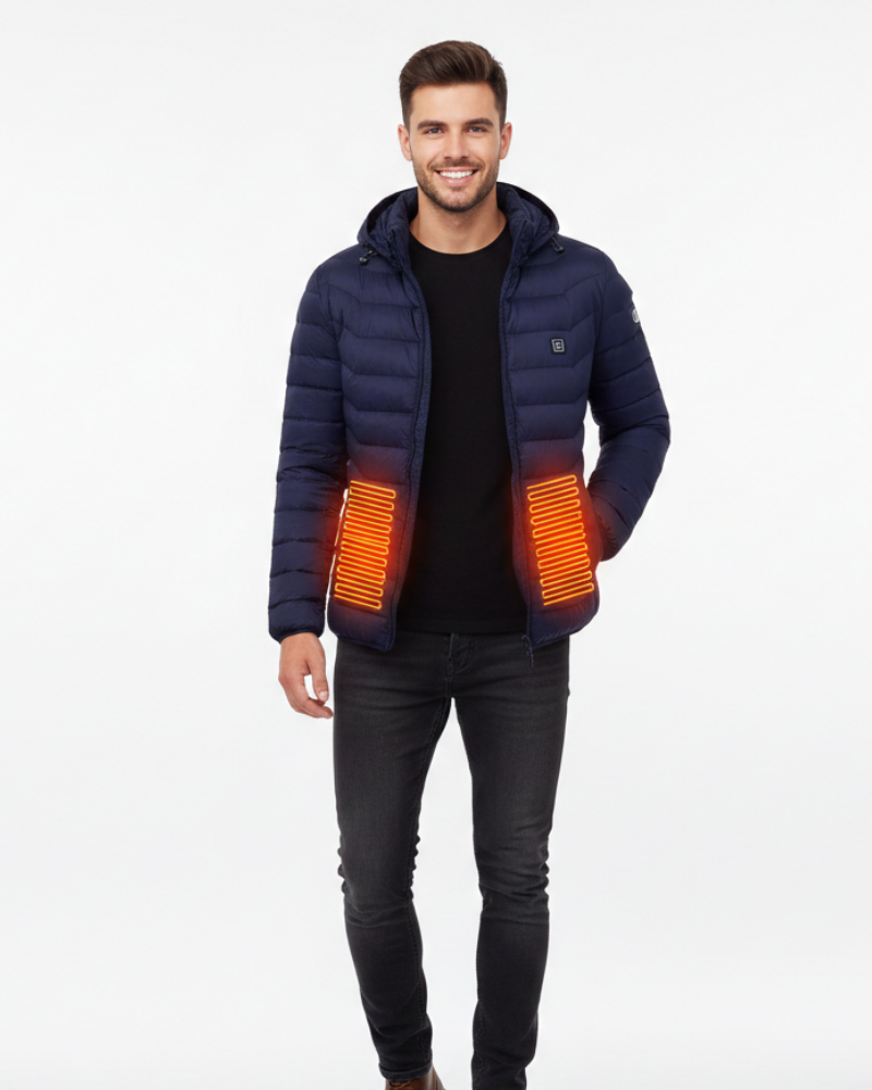 Axel Giacca Riscaldata Invernale Uomo – Softshell Impermeabile con Cappuccio e Riscaldamento Integrato